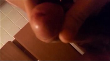 wanking my uncut cock