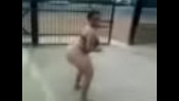 woman dances naked