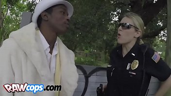 tits interracial police uniform outdoor cop