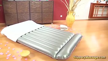 slippery black chocolade massage