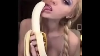 blonde on banana