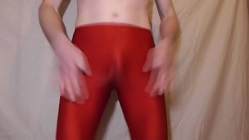 red lycra cum