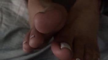 sleeping footjobs