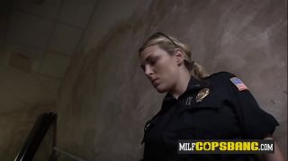 uniform milf white blonde cop