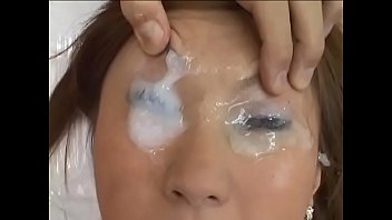 cum facial in eyes