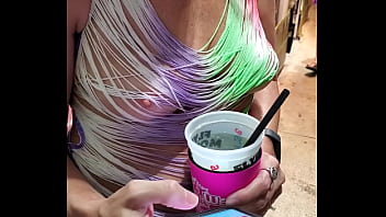 wife wearing see thru