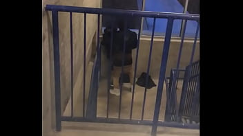 teen fucked in stairwell