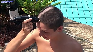 girl shaves head