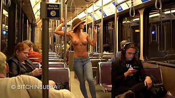 train tits public blonde