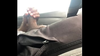 guy masturbating in car