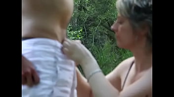 good grandmother in forest