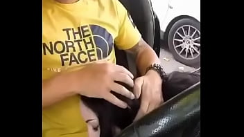 surprise car blowjob