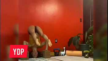 schoolgirls doing handstands