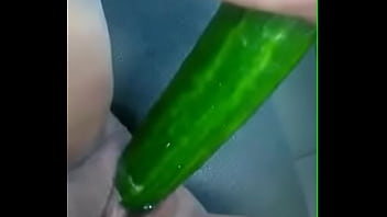 eacher mastrubates with cucumber