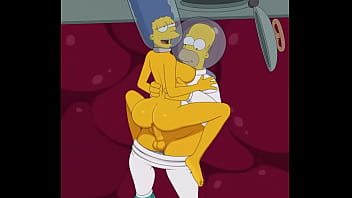 marge and homer simpson