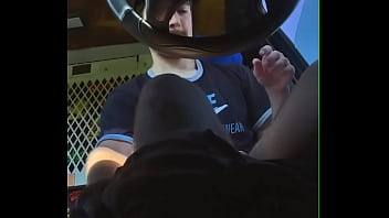 guy masturbates car