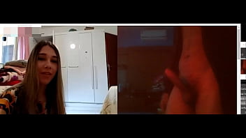 flashing girl in backyard