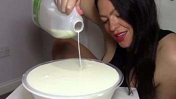 women farting milk