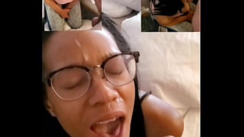 ebony sucking balls