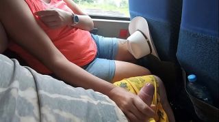 handjob on public bus