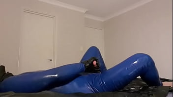 blue catsuit