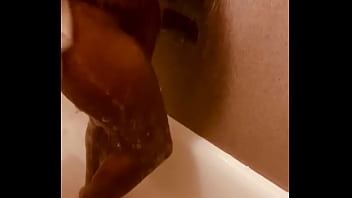 teen ebony shower dildo