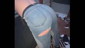 wet jeans of nylon