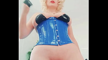 pvc mistress jerking off