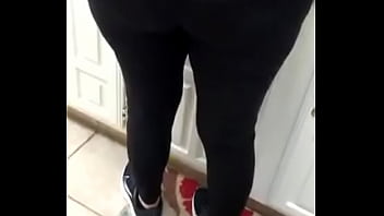 wife in leggings