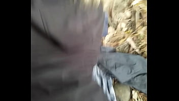 flashing in woods