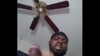 black man shits mouth