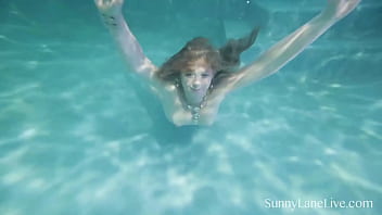 naked couple underwater