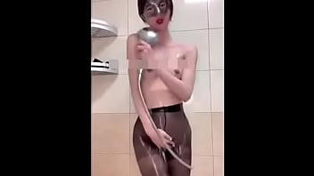 asian latex catsuit