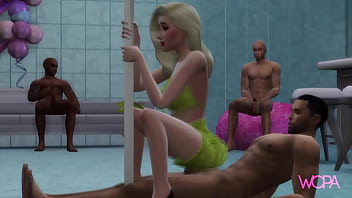 orced gangbang in bar