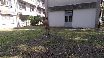 guy walks around nude