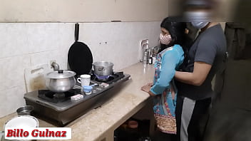 indian sex in kitchen