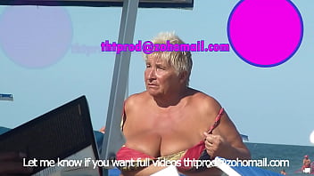 big boobs beach voyeur