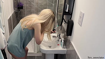 girl watches hidden cam