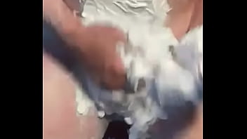 shaving foam smear