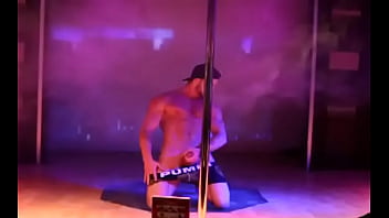 performing pole dance