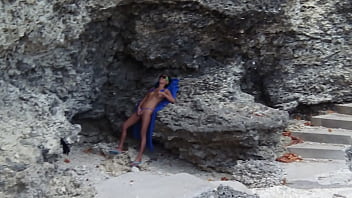 public beach masturbating