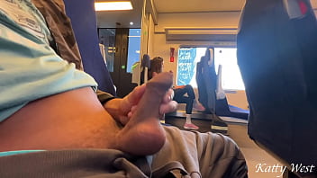 masturbating public train