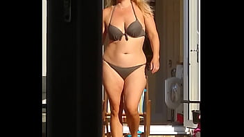 blonde wife bikini