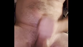 stroking fathers hard cock